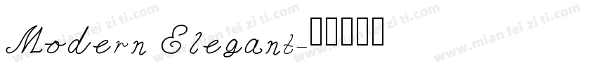 Modern Elegant字体转换